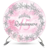 Runden Rosa Silber Funkeln 15 Geburtstag Hintergrund